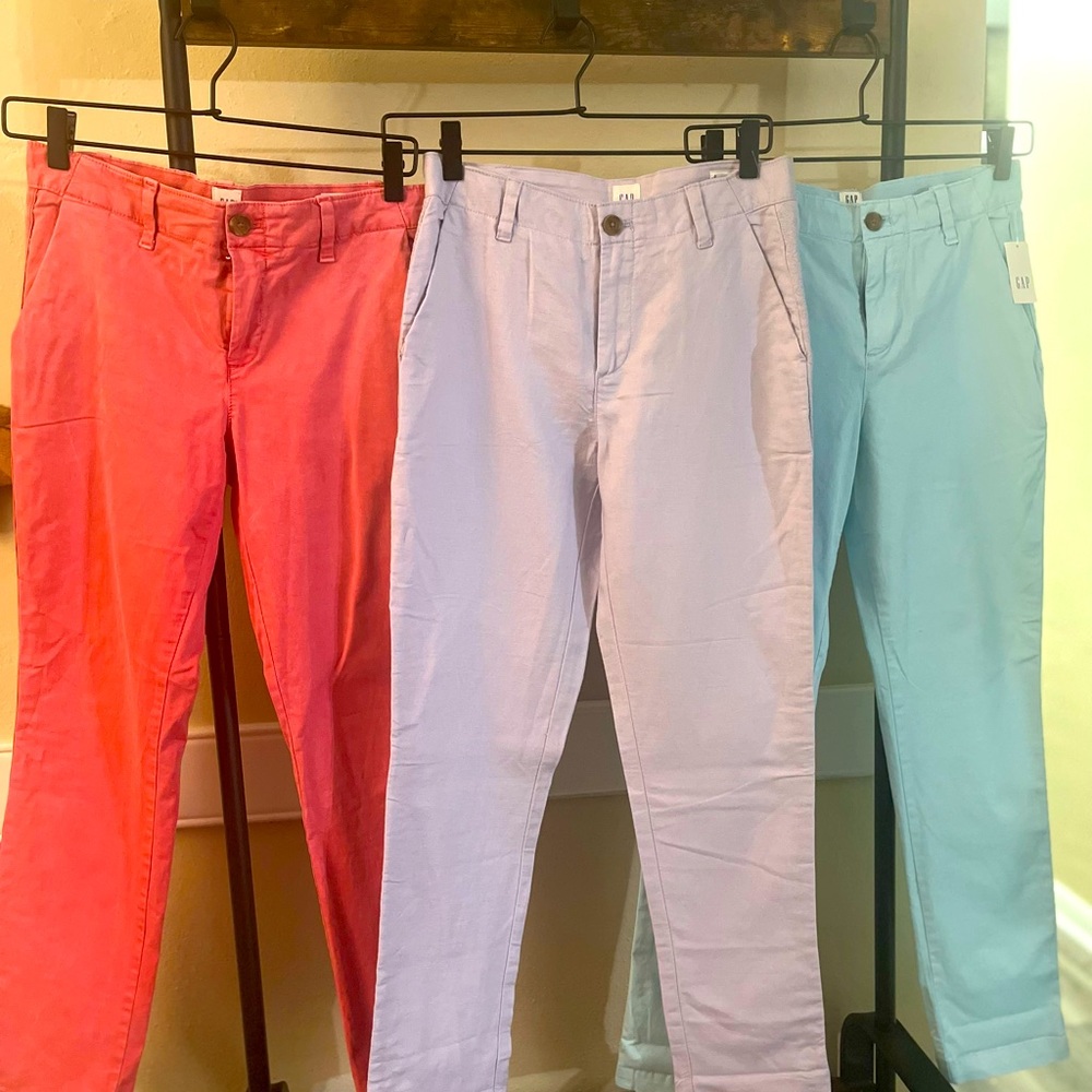 Gap pastel colored girlfriend chinos